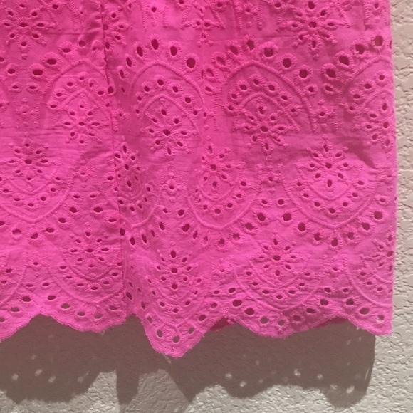 Eliza J Fuchsia Cold Shoulder Eyelet Dress 4 - Picture 8 of 8